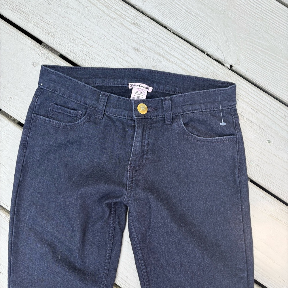 Juicy Couture Black Skinny Low-Rise Jeans, Size: 0 - Picture 3 of 9